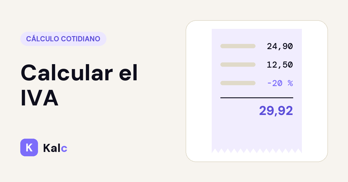 Calcular el IVA