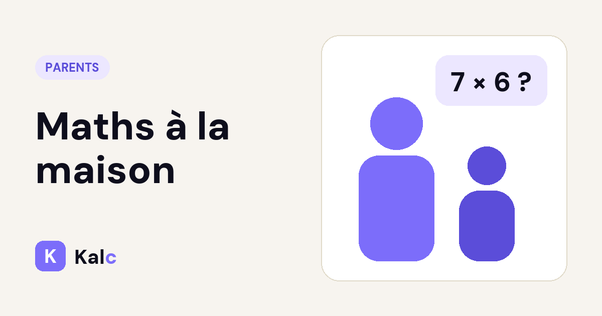 Maths à la maison