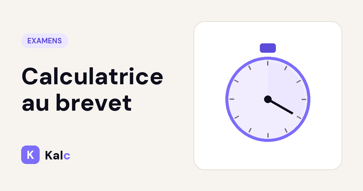 Calculatrice au brevet