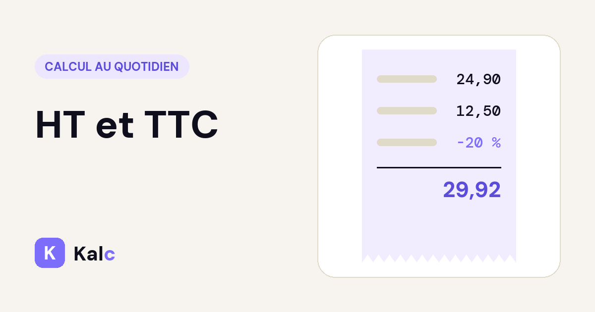 HT et TTC