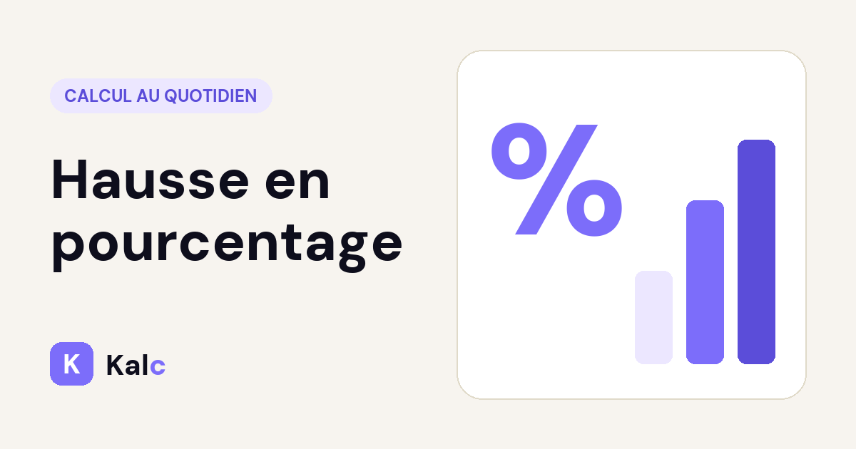 Hausse en pourcentage