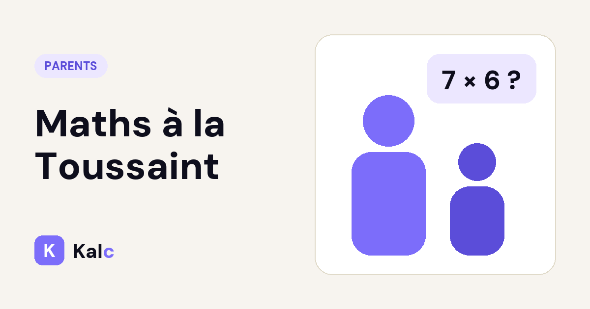 Maths à la Toussaint