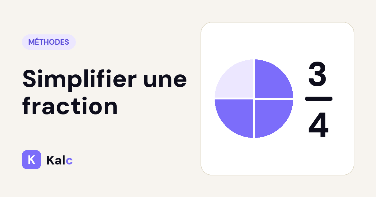 Simplifier une fraction