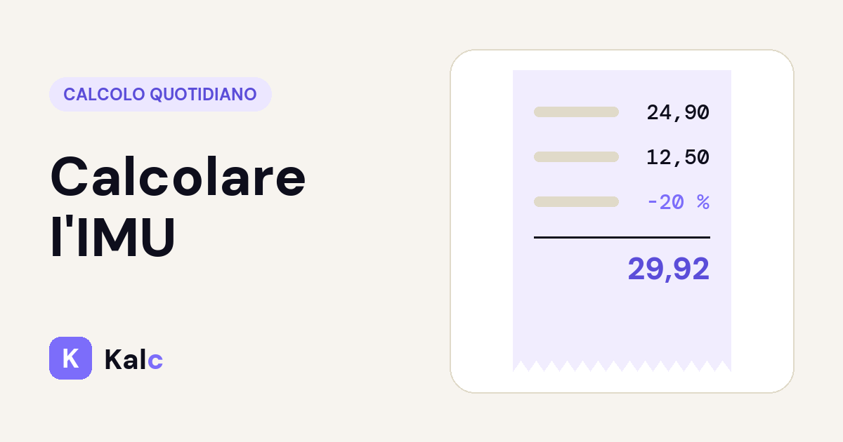 Calcolare l'IMU