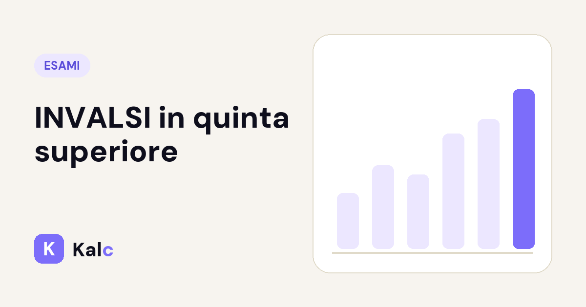 INVALSI in quinta superiore