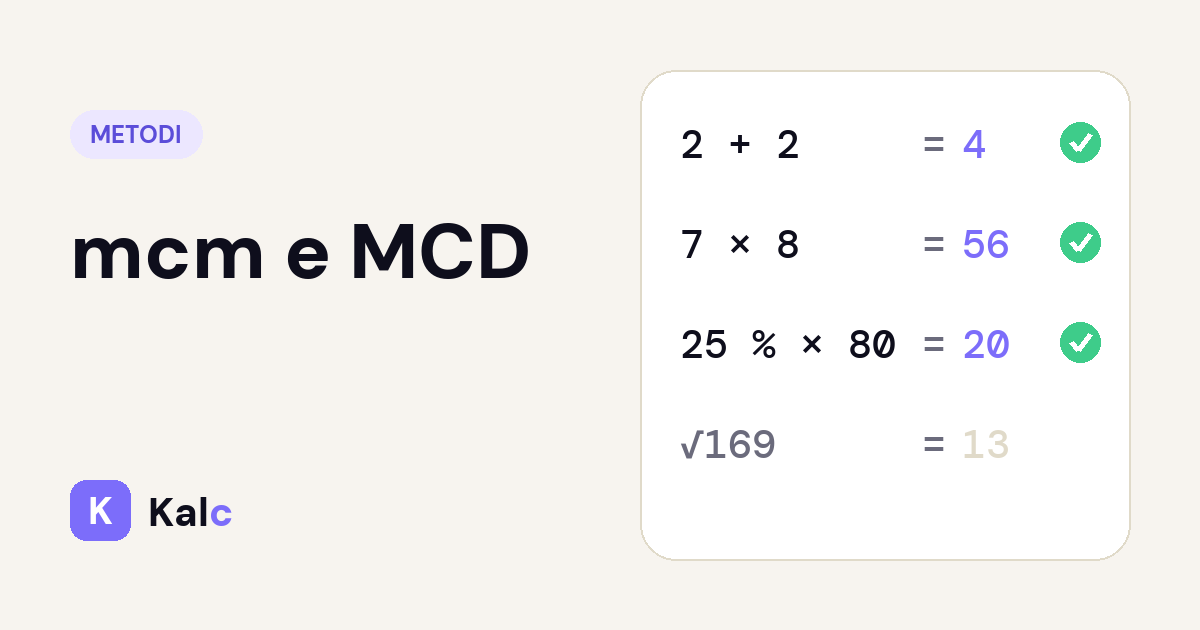 mcm e MCD